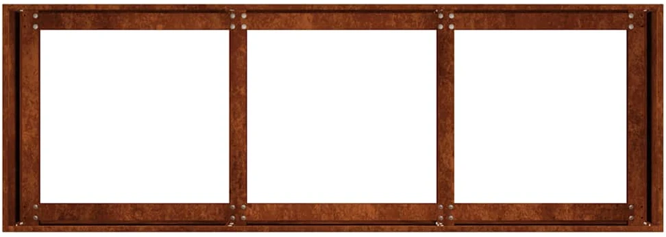 Lovelis, rūdžių, 120x40x40cm, oro sąlygoms atsparus plienas