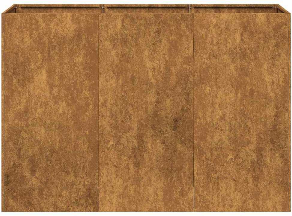 Lovelis, rūdžių, 120x40x80cm, oro sąlygoms atsparus plienas