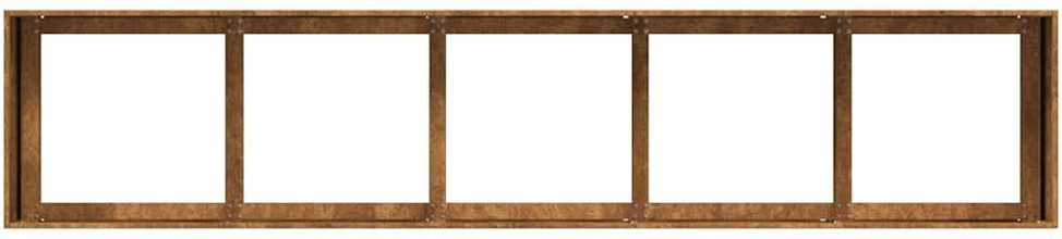 Lovelis, rūdžių, 200x40x40cm, oro sąlygoms atsparus plienas
