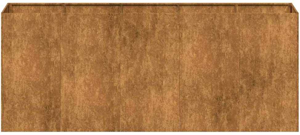 Lovelis, rūdžių, 200x40x80cm, oro sąlygoms atsparus plienas