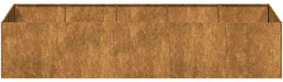 Lovelis, rūdžių, 200x80x40cm, oro sąlygoms atsparus plienas