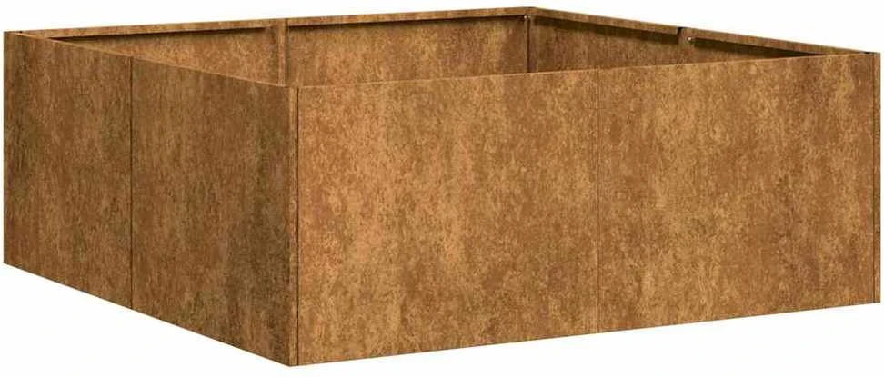 Lovelis, rūdžių, 80x80x30cm, oro sąlygoms atsparus plienas