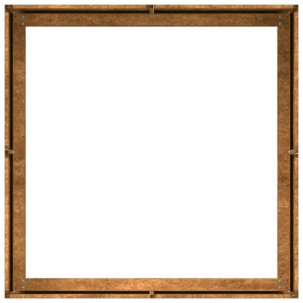 Lovelis, rūdžių, 80x80x30cm, oro sąlygoms atsparus plienas