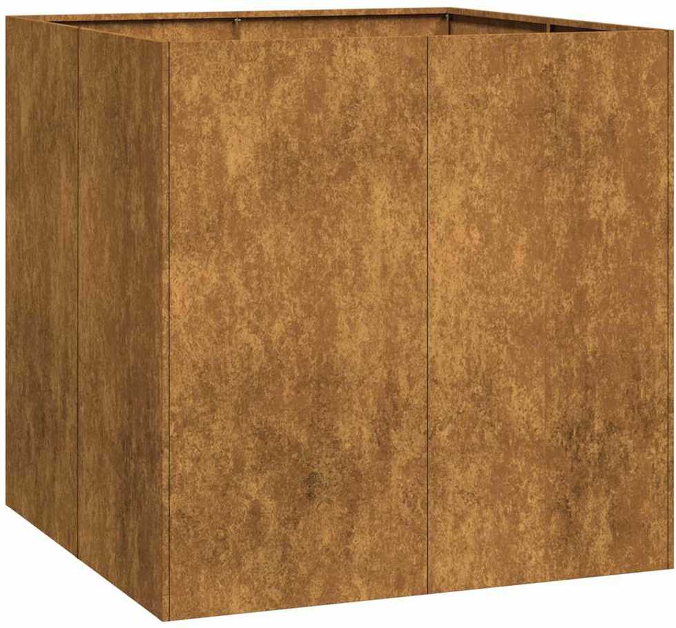 Lovelis, rūdžių, 80x80x80cm, oro sąlygoms atsparus plienas