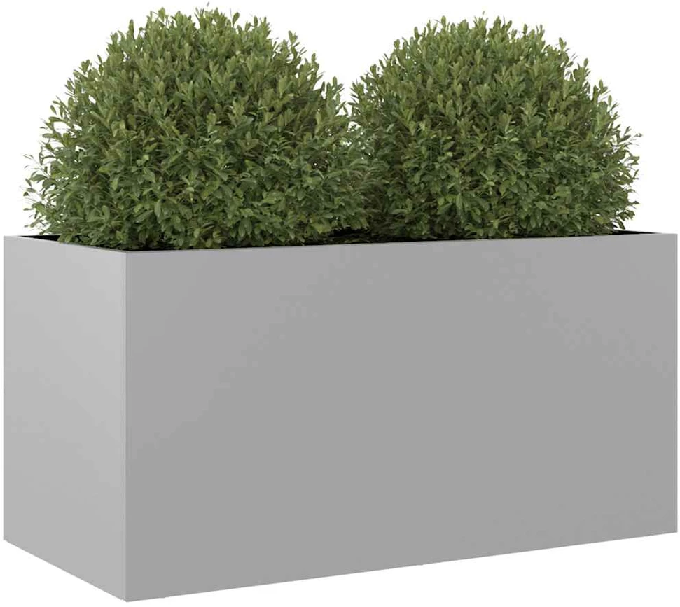 Lovelis, sidabrinės spalvos, 62x30x29cm, galvanizuotas plienas