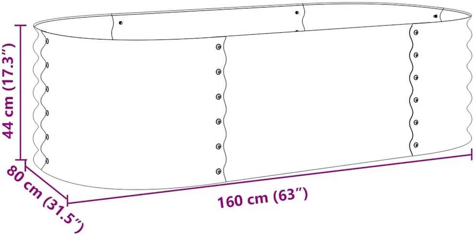Lovelis, sidabrinis, 160x80x44cm, galvanizuotas plienas, aukštas