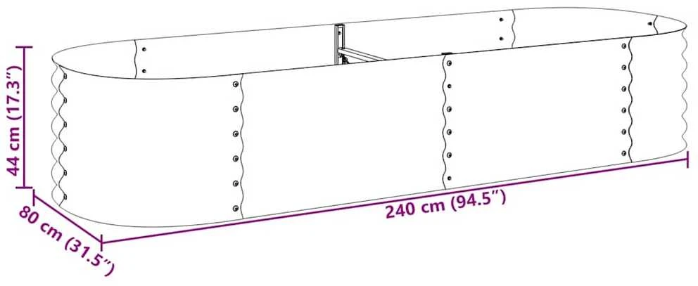Lovelis, sidabrinis, 240x80x44cm, galvanizuotas plienas, aukštas