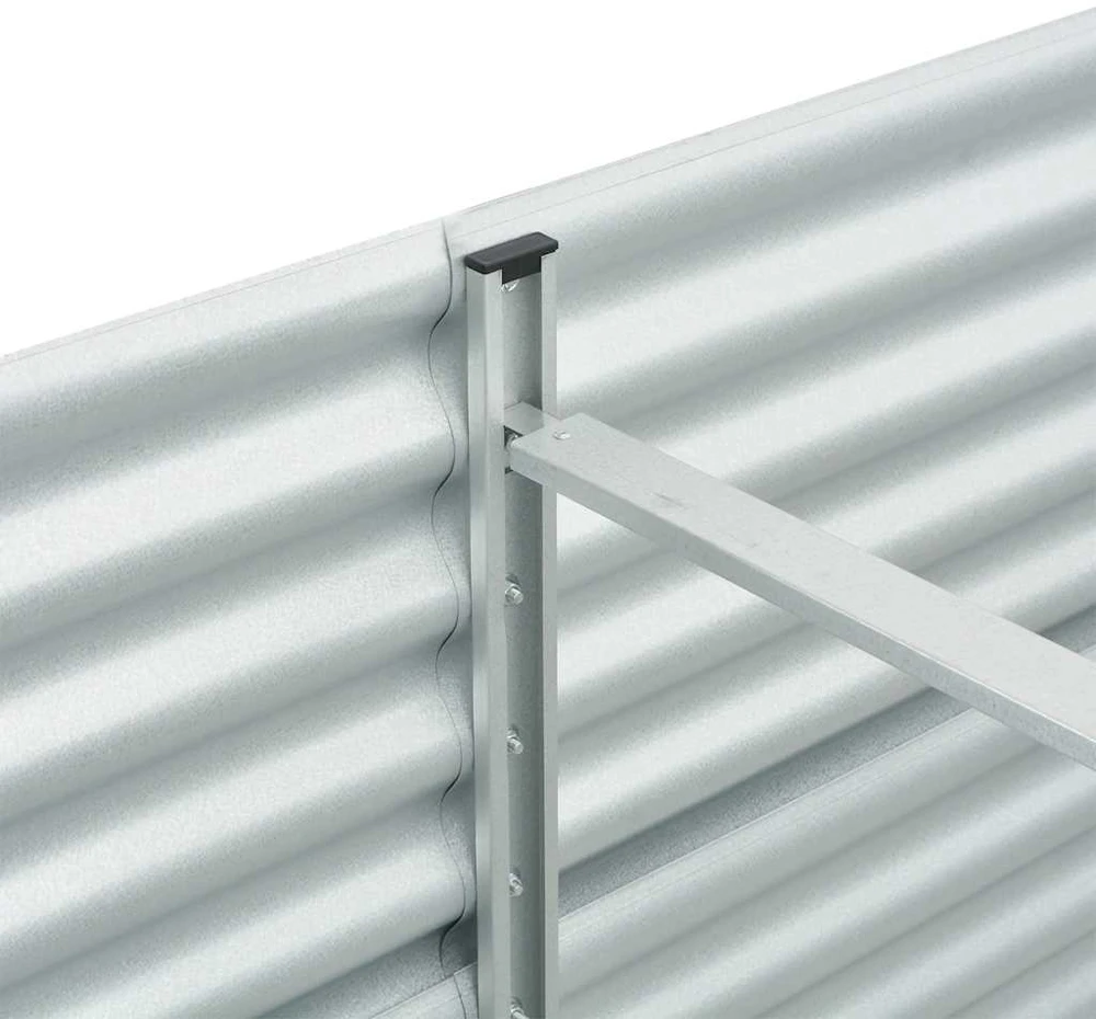 Lovelis, sidabrinis, 240x80x81cm, galvanizuotas plienas, aukštas