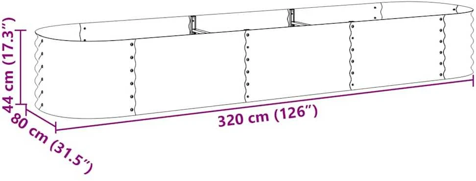Lovelis, sidabrinis, 320x80x44cm, galvanizuotas plienas, aukštas