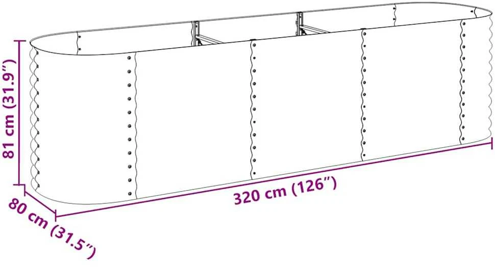Lovelis, sidabrinis, 320x80x81cm, plienas, aukštas