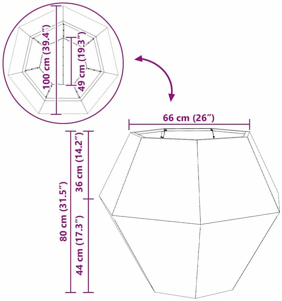 Lovelis Sidabrinė 100 x 100 x 80 cm Galvanizuotas plienas