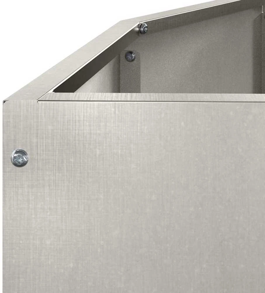 Lovelis Sidabro 120 x 60 x 35 cm Nerūdijantis Plienas