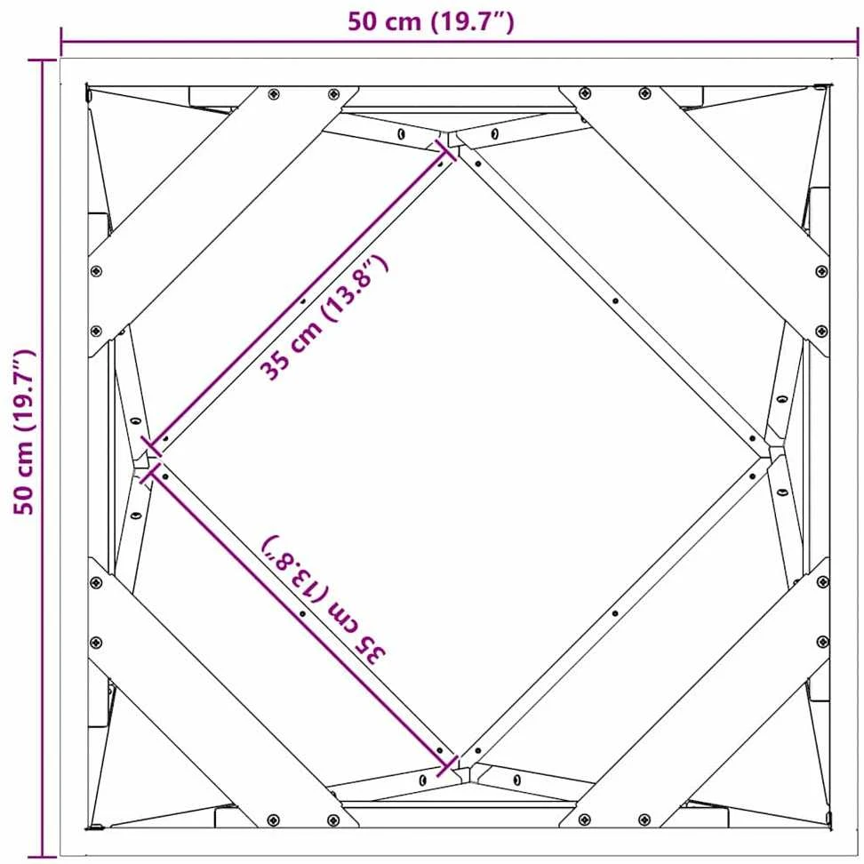 Lovelis Sidabro 50 x 50 x 50 cm Cinkuota plienas