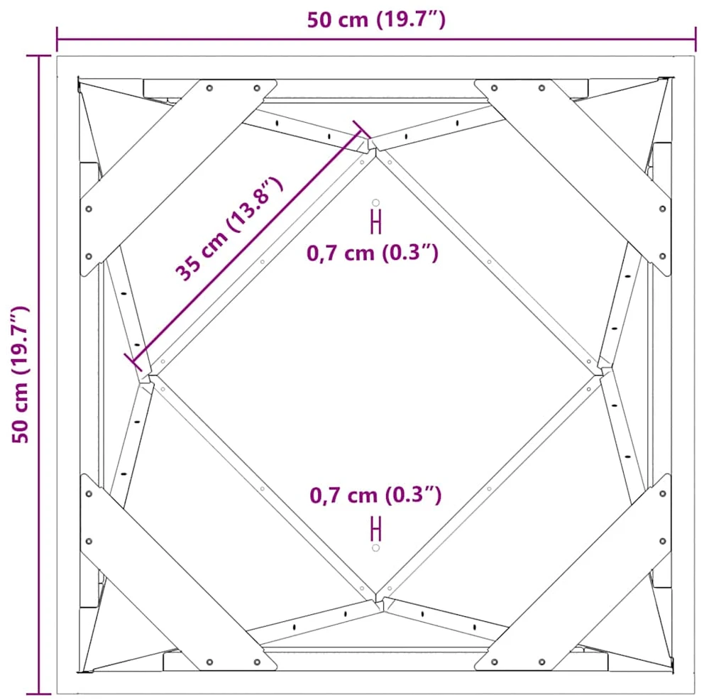 Lovelis Sidabro 50 x 50 x 75 cm Cinkuota plienas