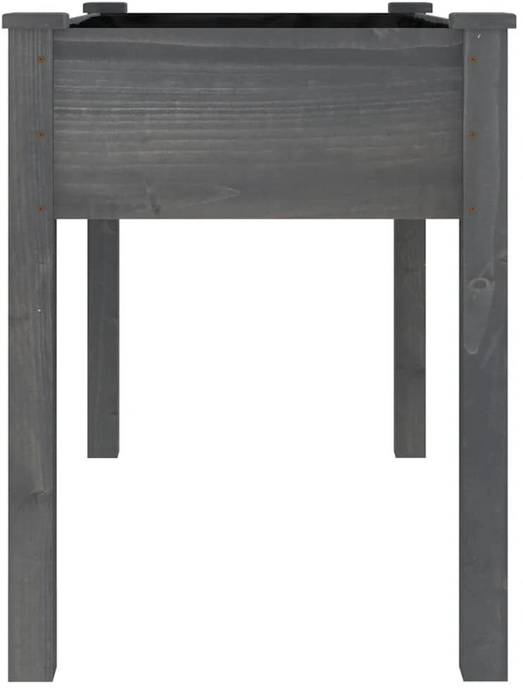 Lovelis su įdėklu, pilkas, 118x59x76cm, eglės medienos masyvas