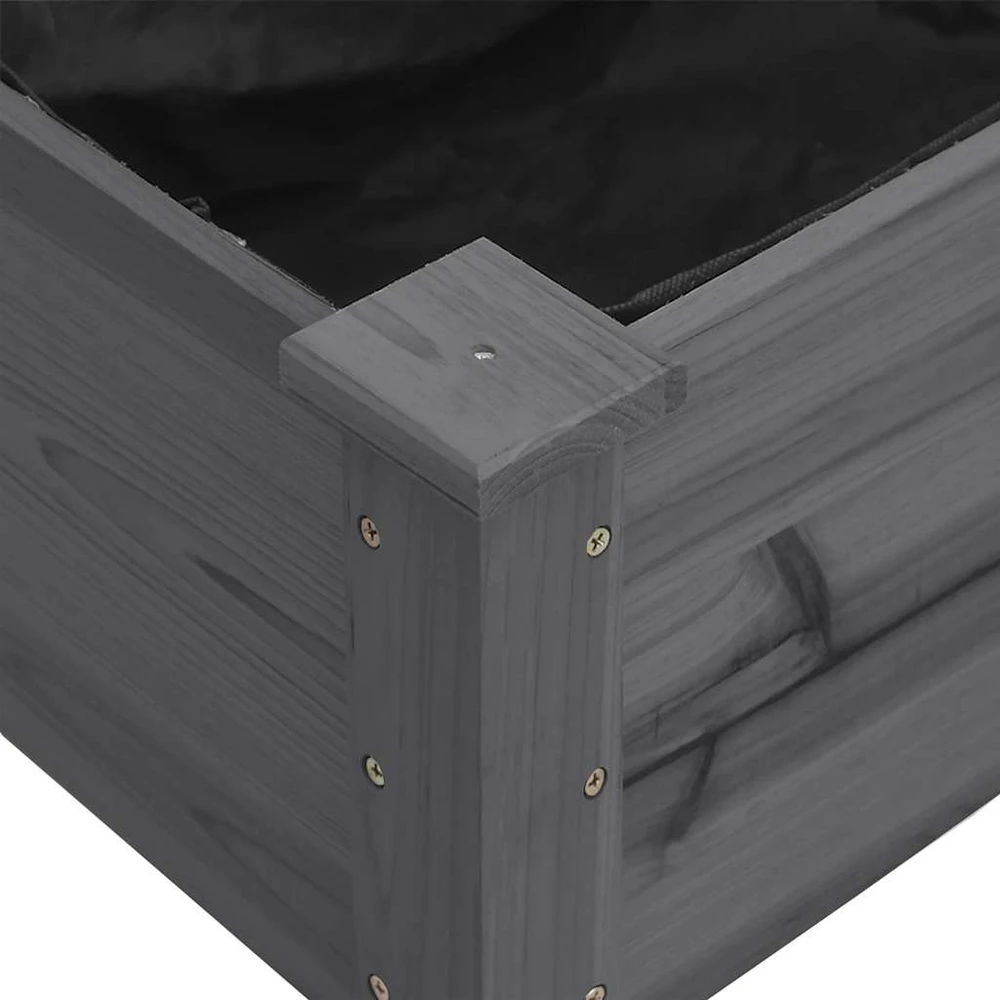 Lovelis su įdėklu, pilkas, 118x59x76cm, eglės medienos masyvas