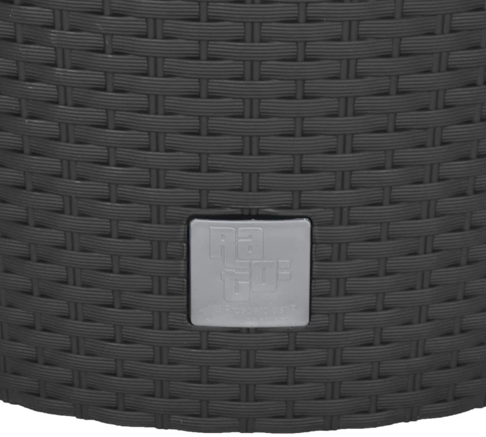 Lovelis su išimamu įdėklu, antracito, 35/37,5l, PP ratanas
