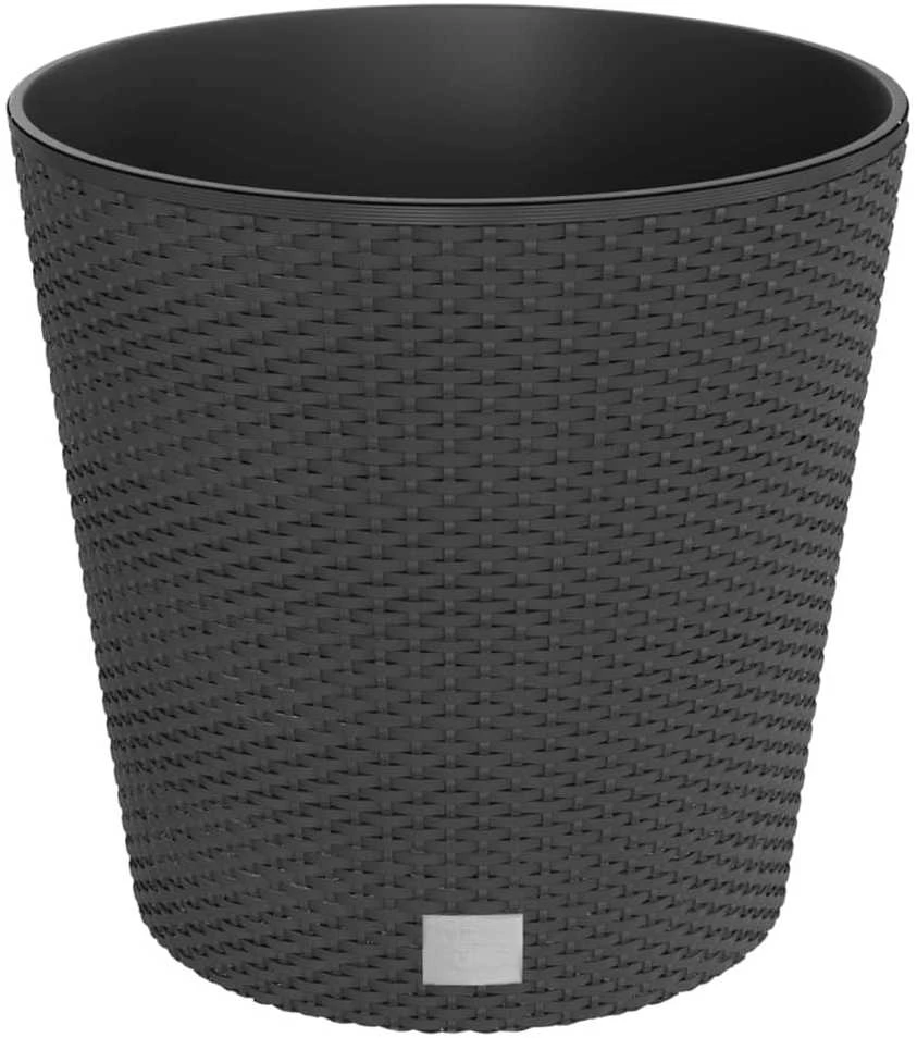 Lovelis su išimamu įdėklu, antracito, 35/37,5l, PP ratanas