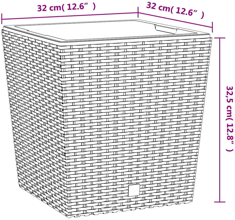 Lovelis su išimamu įdėklu, rudas, 21/32l, PP ratanas