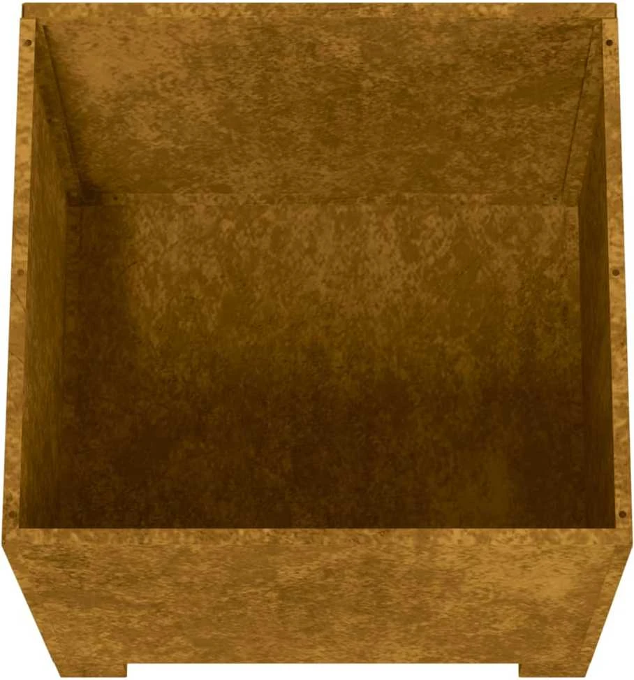 Lovelis su kojelėmis, rūdžių, 42x40x43cm, Corten plienas