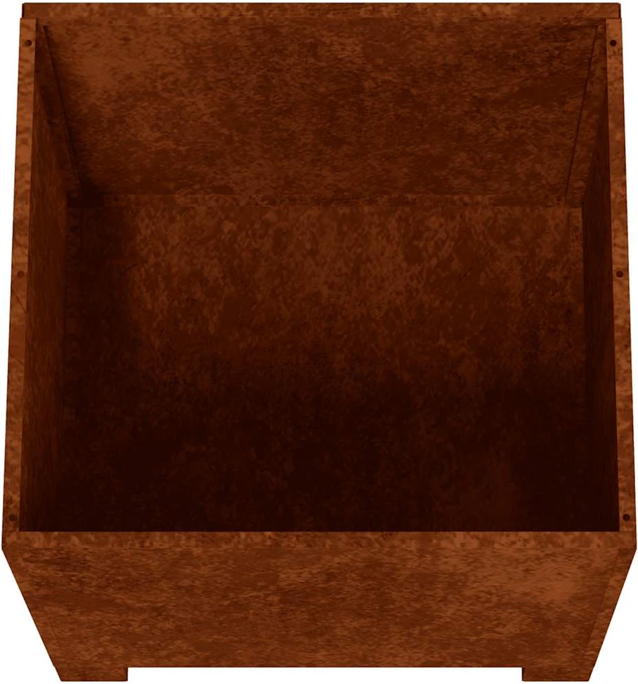 Lovelis su kojelėmis, rūdžių, 49x47x50cm, Corten plienas