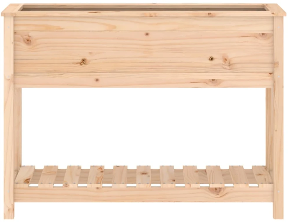 Lovelis su lentyna, 111,5x34,5x81cm, pušies medienos masyvas
