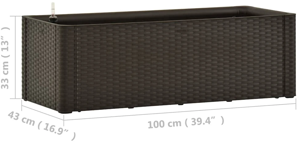 Lovelis su savaiminio laistymo sistema, moka, 100x43x33cm