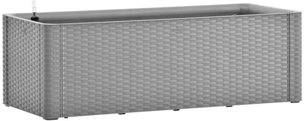 Lovelis su savaiminio laistymo sistema, pilkas, 100x43x33cm