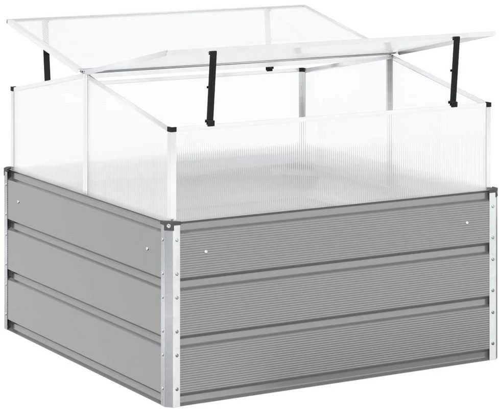 Lovelis Šviesiai pilka 100 x 100 x 77 cm Galvanizuotas plienas