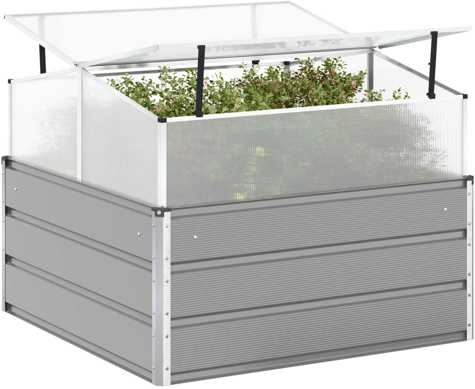 Lovelis Šviesiai pilka 100 x 100 x 77 cm Galvanizuotas plienas