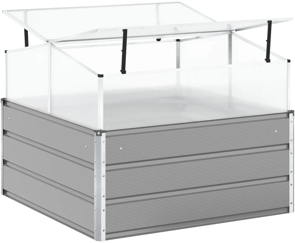 Lovelis Šviesiai pilka 100 x 100 x 77 cm Galvanizuotas plienas