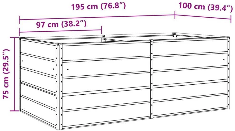 Lovelis Šviesiai pilka 195 x 100 x 75 cm Galvanizuotas plienas