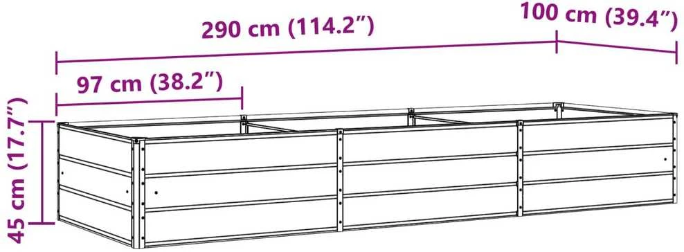 Lovelis Šviesiai pilka 290 x 100 x 45 cm Galvanizuotas plienas