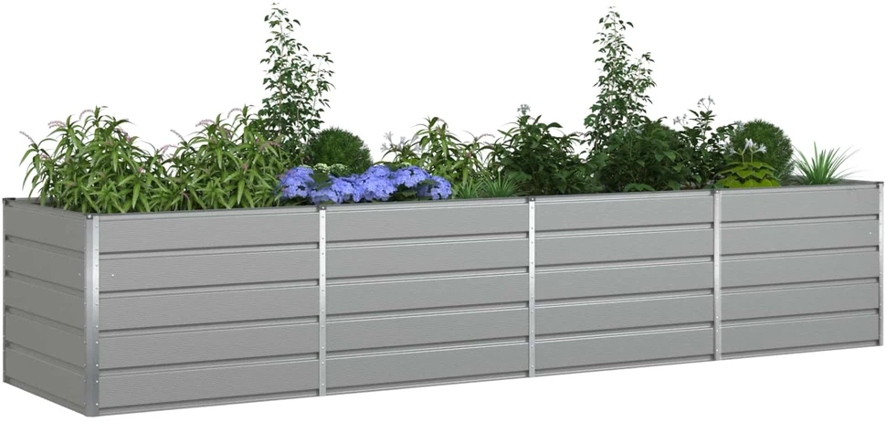Lovelis Šviesiai pilka 385 x 100 x 75 cm Galvanizuotas plienas