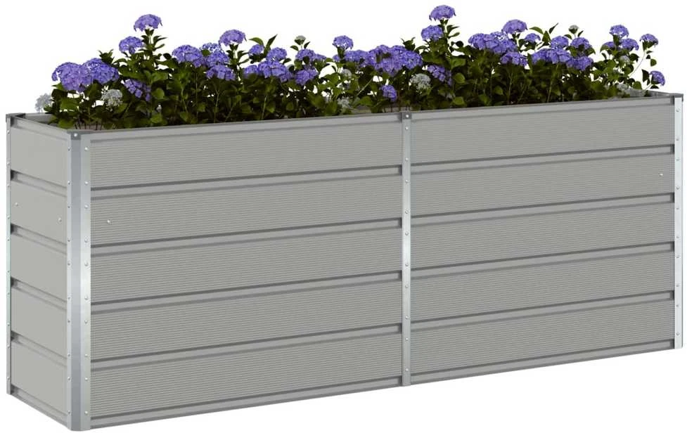 Lovelis Šviesiai pilka 195 x 50 x 75 cm Cinkuota plienas