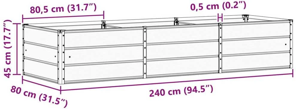 Lovelis Žalia 240 x 80 x 45 cm Plienas