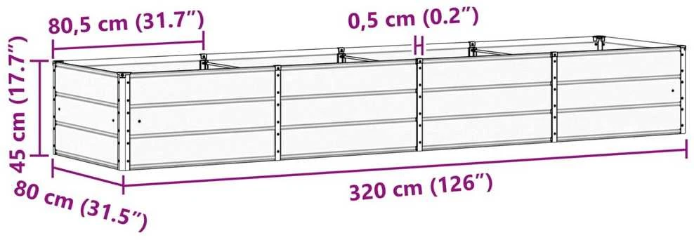 Lovelis Žalia 320 x 80 x 45 cm Plienas