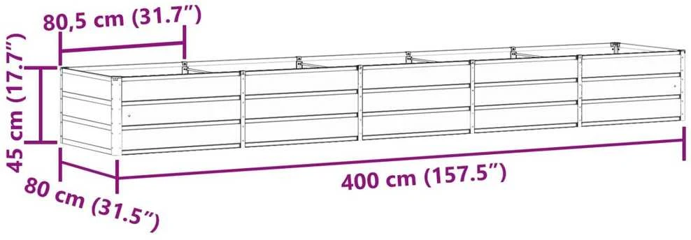 Lovelis Žalia 400 x 80 x 45 cm Plienas