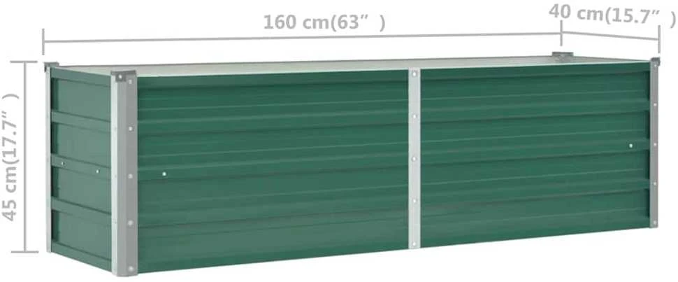 Lovelis, žalias, galvanizuotas plienas, 160x40x45cm