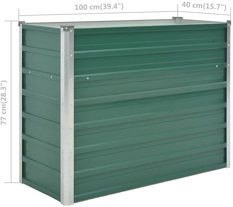 Lovelis, žalias, galvanizuotas plienas, 100x40x77cm