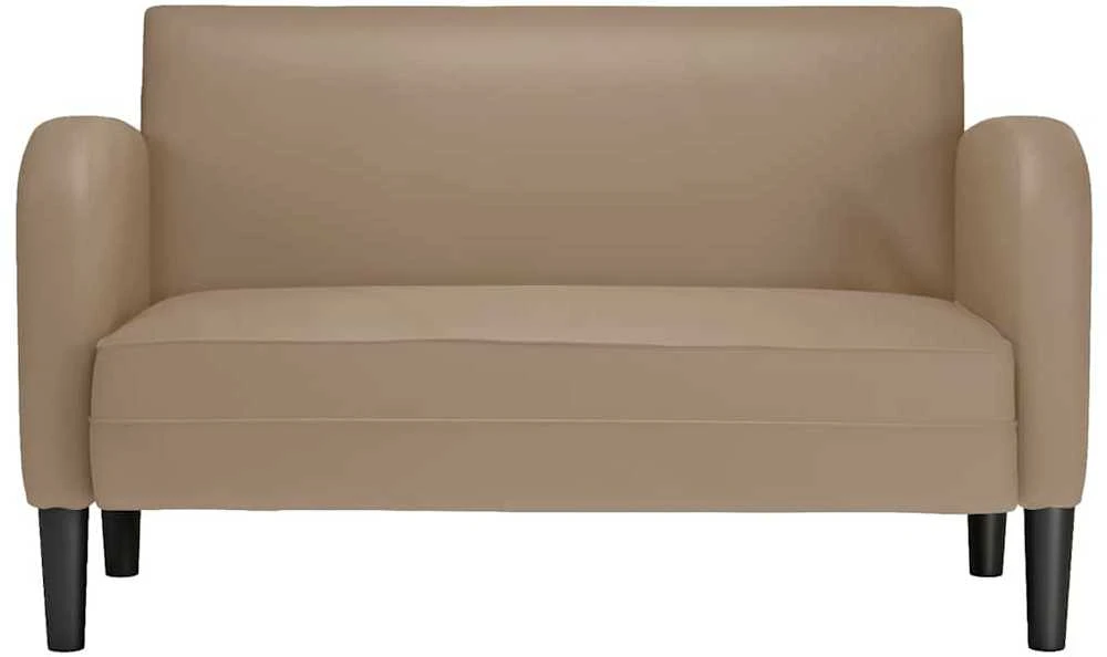 Loveseat sofa, kapučino spalvos, 110cm, dirbtinė oda