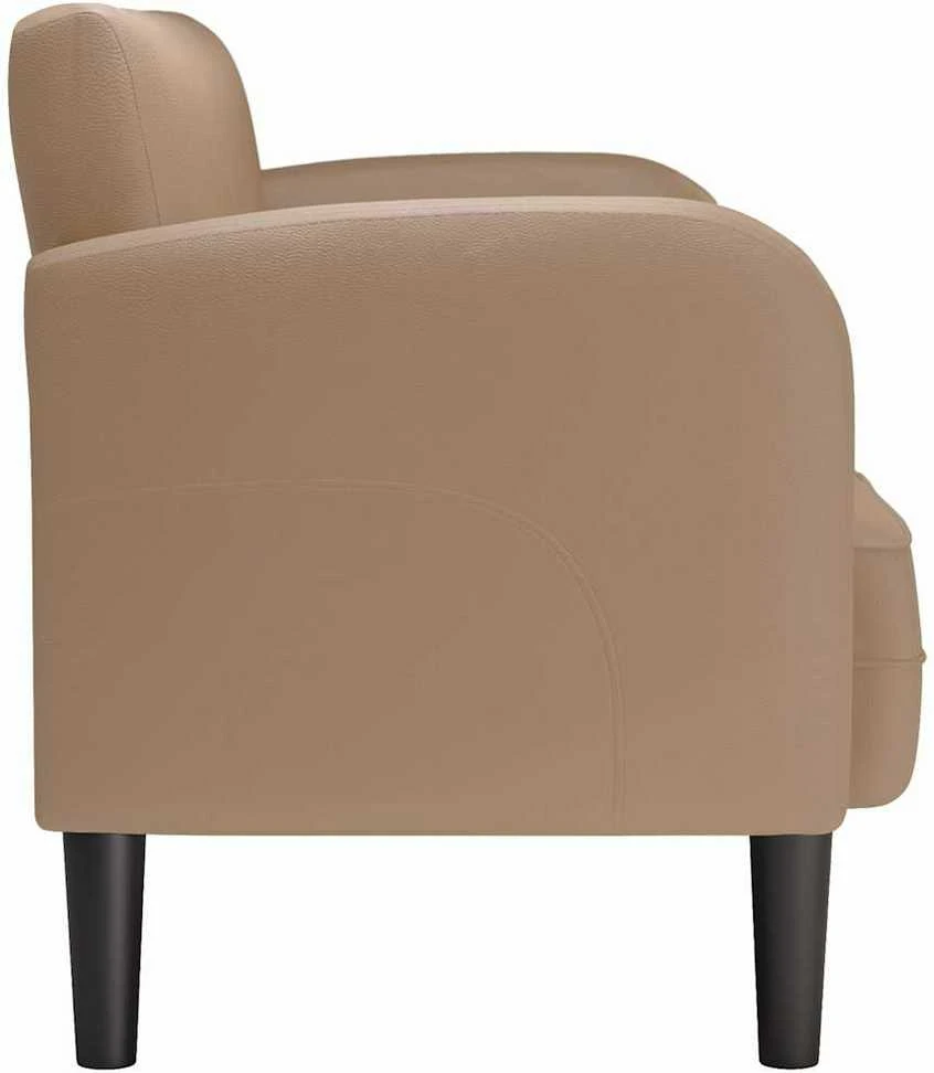 Loveseat sofa, kapučino spalvos, 110cm, dirbtinė oda