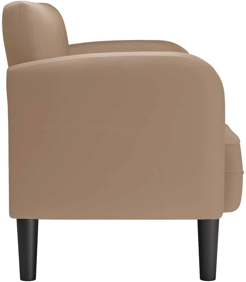 Loveseat sofa, kapučino spalvos, 110cm, dirbtinė oda