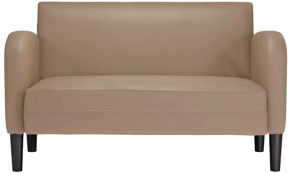 Loveseat sofa, kapučino spalvos, 110cm, dirbtinė oda