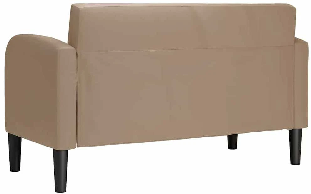 Loveseat sofa, kapučino spalvos, 110cm, dirbtinė oda
