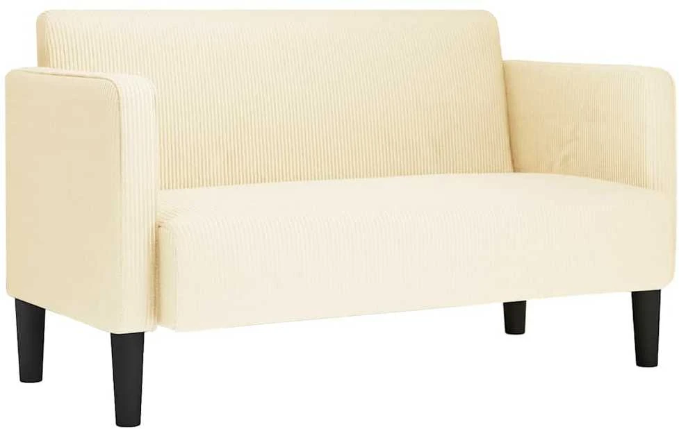 Loveseat sofa, kreminė, 109cm, velvetinis audinys