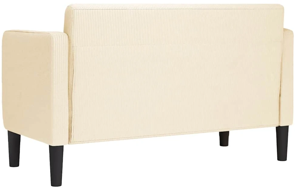 Loveseat sofa, kreminė, 109cm, velvetinis audinys