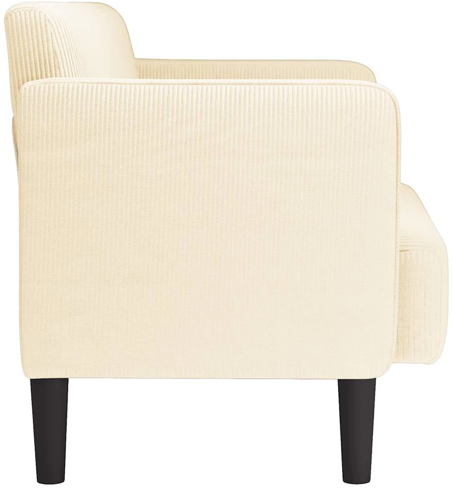 Loveseat sofa, kreminė, 109cm, velvetinis audinys