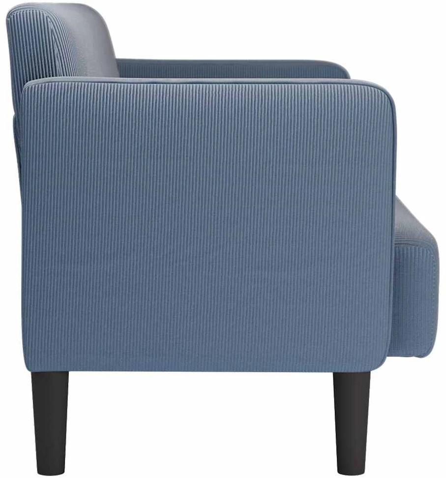 Loveseat sofa, mėlyna, 109cm, velvetinis audinys