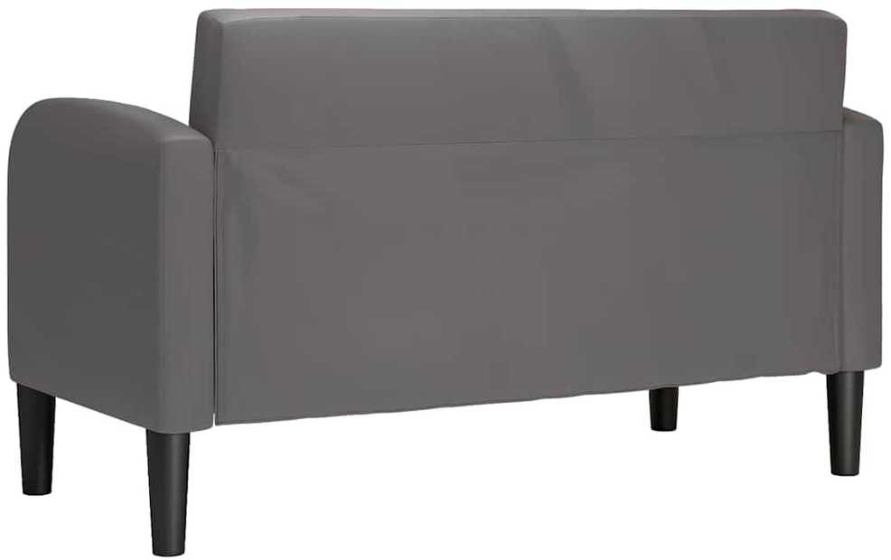 Loveseat sofa, pilka, 110cm, dirbtinė oda
